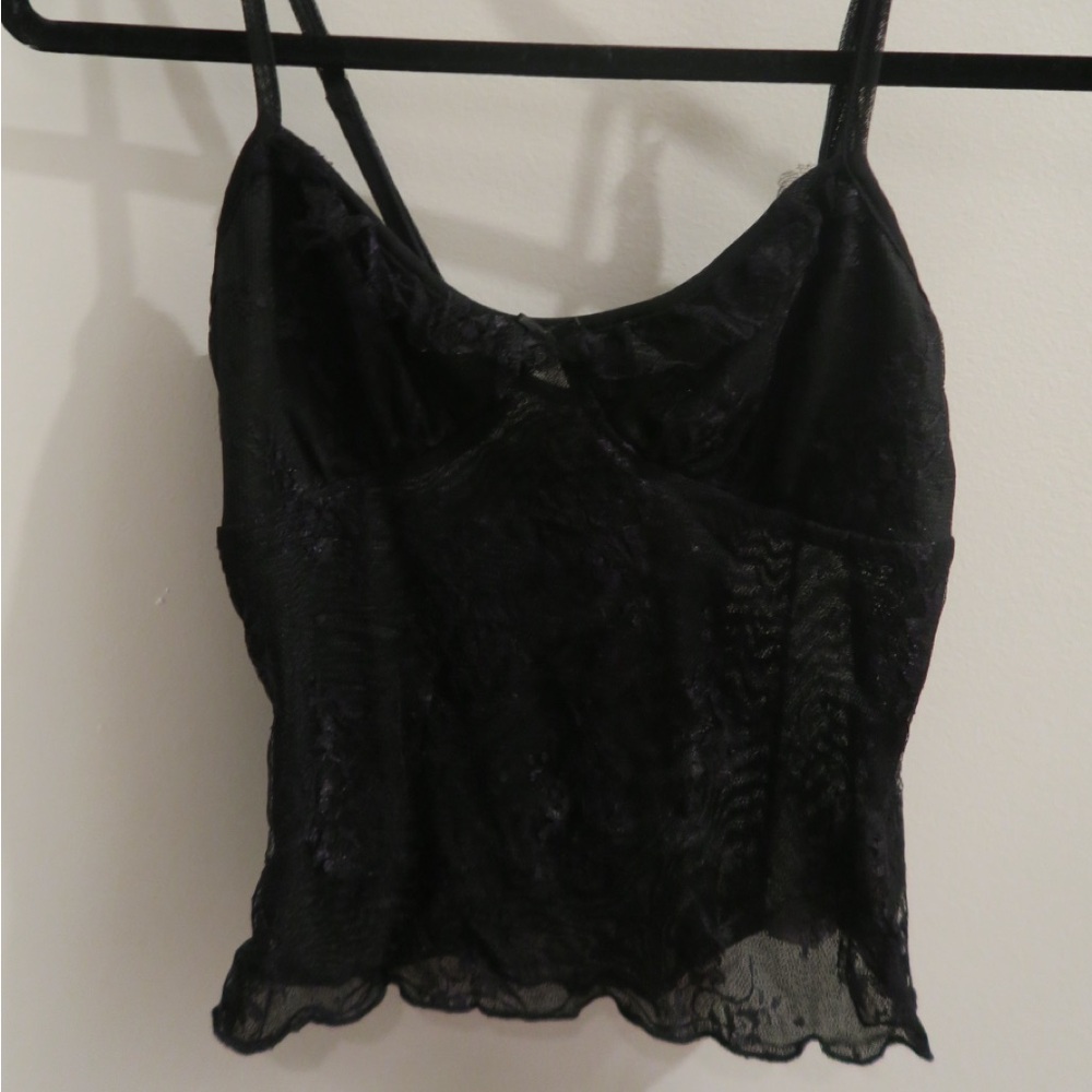 Edikted Black Lace Spaghetti Strap Top